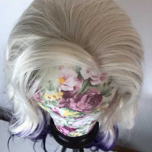 TROPICANA 24” WHITE BLONDE & PURPLE BODY WAVE WIG *NEW* main image 12